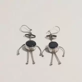 Lapis Lazuli Taşlı Yuvarlak Küpe K0246