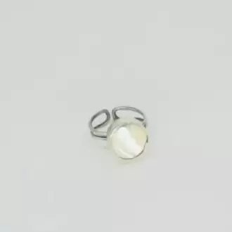 Sedef Taşlı Yuvarlak Yüzük K0588