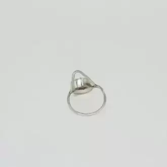 Turkuaz Taşlı Üçgen Oval Yüzük K0586