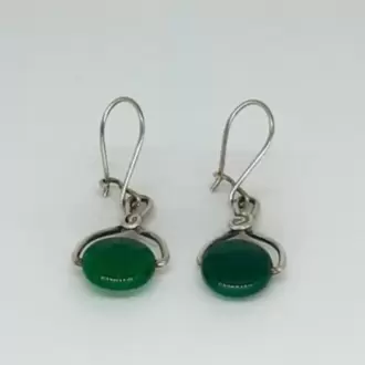 Yeşim Taşlı Soyut Kibele Küpe K0919