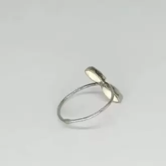 Beyaz ikili Mekik Yüzük K01003