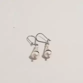 İnci Taşlı Huni Küpe K0233