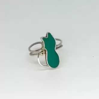 Yeşil Kedi Yüzük K0737