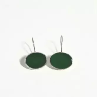 Akik Taşlı Oval Küpe K0108