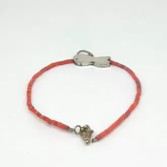 Mercan Taşlı Kedi Bileklik K0944