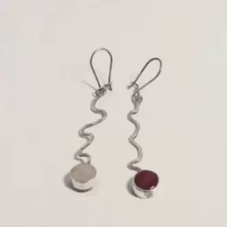Ceyt Taşlı Dalgalı Küpe K0249