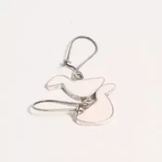 Beyaz Kuş Küpe K0086