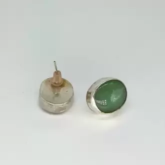 Avanturin Taşlı Oval Pimli Küpe K0921