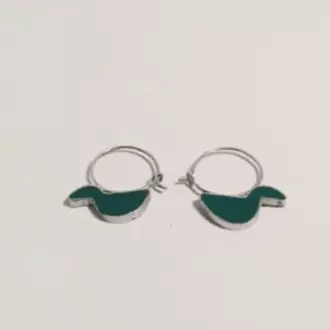 Yeşil Kuş Küpe K0342
