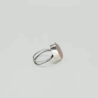 Pembe Kuartz Oval Yüzük K0581