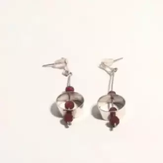 Ceyt Taşlı Sallantı Yuvarlak Küpe K0286