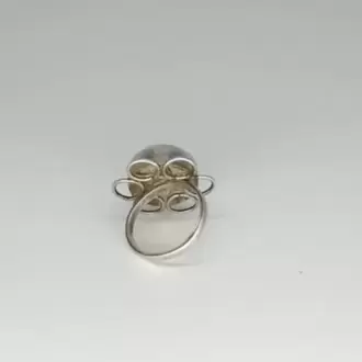 Hint Akik Taşlı Çiçek Yüzük K0611