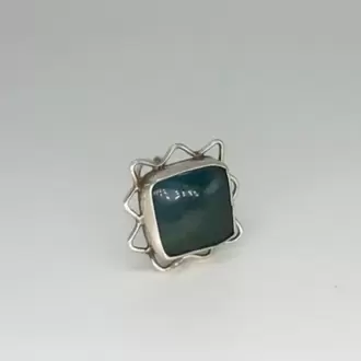 Hint Akik Zigzag Kare Yüzük K0614