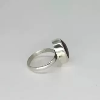 Akik Taşlı Küçük Oval Yüzük K0639