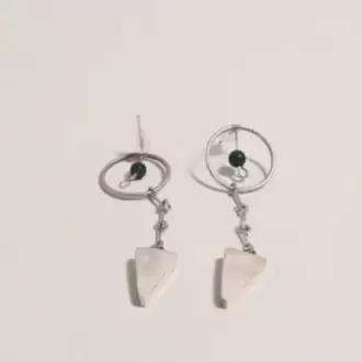 Malahit Taşlı Şakül Küpe K0268