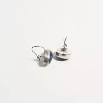 Lapis Lazuli Taşlı Oval Küpe K0036