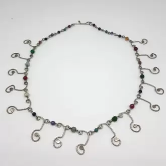 Karışık Taşlı Anadolu Motifli Kolye K0961