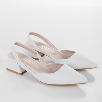 Beyaz Arkası Açık Stiletto