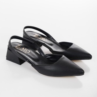 Siyah Arkası Açık Stiletto 