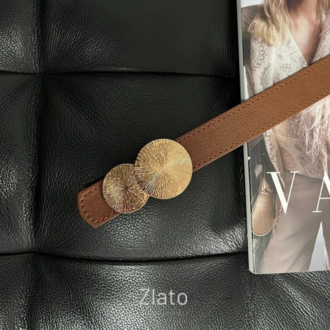 Zlato Kadın Kahverengi Gold Toka Detaylı Şık ve Zarif Kemer