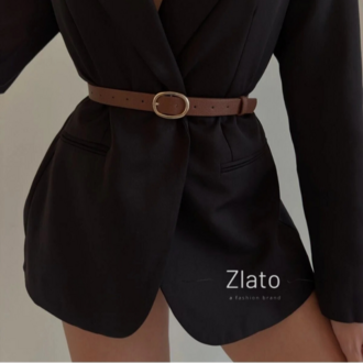 Zlato Kadın Kahve Oval Gold Toka Detaylı Şık ve Zarif Pantolon, Ceket, Elbise, Gömlek Kemer