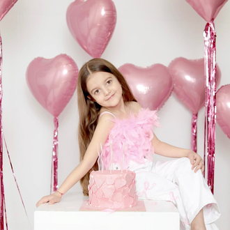 Pembe tüy detaylı crop 9-10-11 yaş