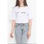 Beli Lastikli Crop Tişört 