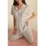 Düğmeli Viskon Bayan Pijama Takımı(Victoria Secret)