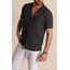 Siyah Beyaz Çizgili Slim Fit Likralı Kısa Kollu Erkek Gömlek