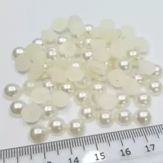 8 mm Krem Renk Yarım İnci 25 gr (175-180 Adet)