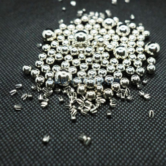 4 Mm Gümüş Renk Deliksiz Inci Boncuk Paketi - 25 gr (YAKLAŞIK 600-640 ADET)