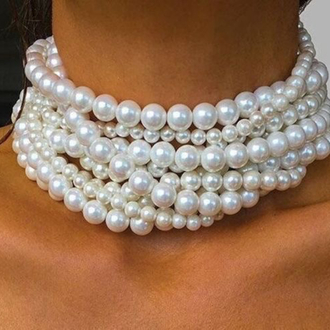 Pearl choker necklace (İnci tasma kolye)