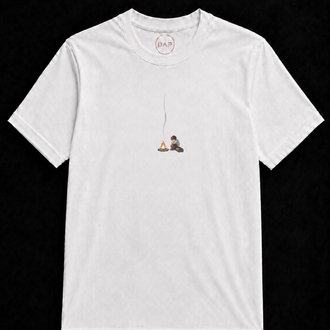 Ateş Başında Baskılı T-shirt 
