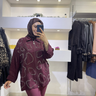 Taşlı tunik ceket