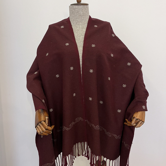 Pamuklu Ehram Şal (Bordo)