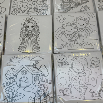 20x20 Desenli Tuval (Set değildir sadece tuval)