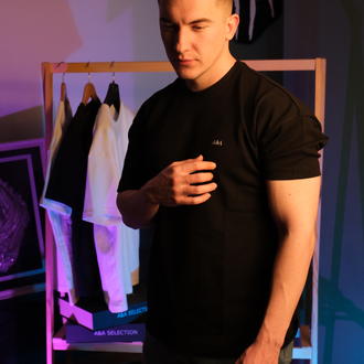 A&A Oversize Siyah Tişört