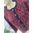 Leopar desenli bordo ceket