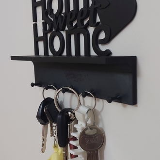 Home Sweet Home Raflı Anahtar Askılığı