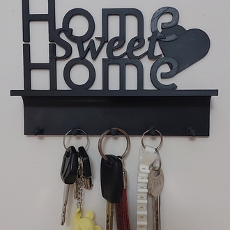 Home Sweet Home Raflı Anahtar Askılığı