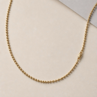 14K Kaplama Top Sıralı Kolye
