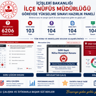 İÇİŞLERİ BAKANLIĞI İLÇE NÜFUS MÜDÜRLÜĞÜ SINAVI PAKETİ