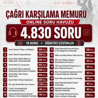 İÇİŞLERİ BAKANLIĞI ÇAĞRI KARŞILAMA MEMURU ONLİNE HAZIRLIK PLATFORMU