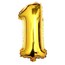 1 Rakamı - Gold - Folyo Harf Balon - (1 metre)