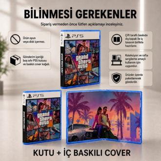 Boş PS5 Uyumlu Oyun Kutusu + Baskılı Kapak Kağıdı (1 Adet)