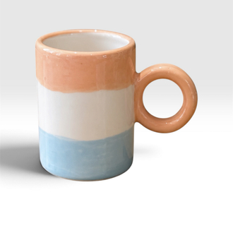 WAVE Espresso Fincanı — Pembe / Mavi
