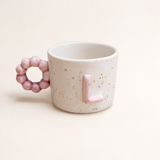 Boncuk Kulplu Harf Mug