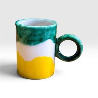 WAVE Espresso Fincanı — Yeşil / Sarı