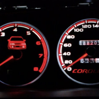 Kadran Kartı Toyota ince Yazılı Kırımızı renk
