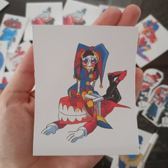 showtime sticker ( Caine x Pomni from The Amazing Digital Circus)